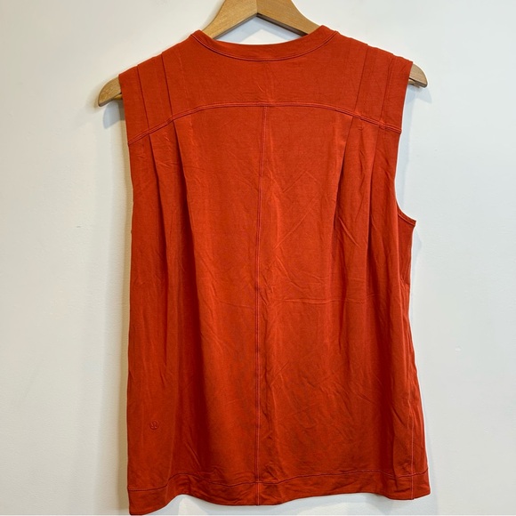 Lululemon Modal Pleated Shoulder Tank Top Red Rock - Picture 9 of 9